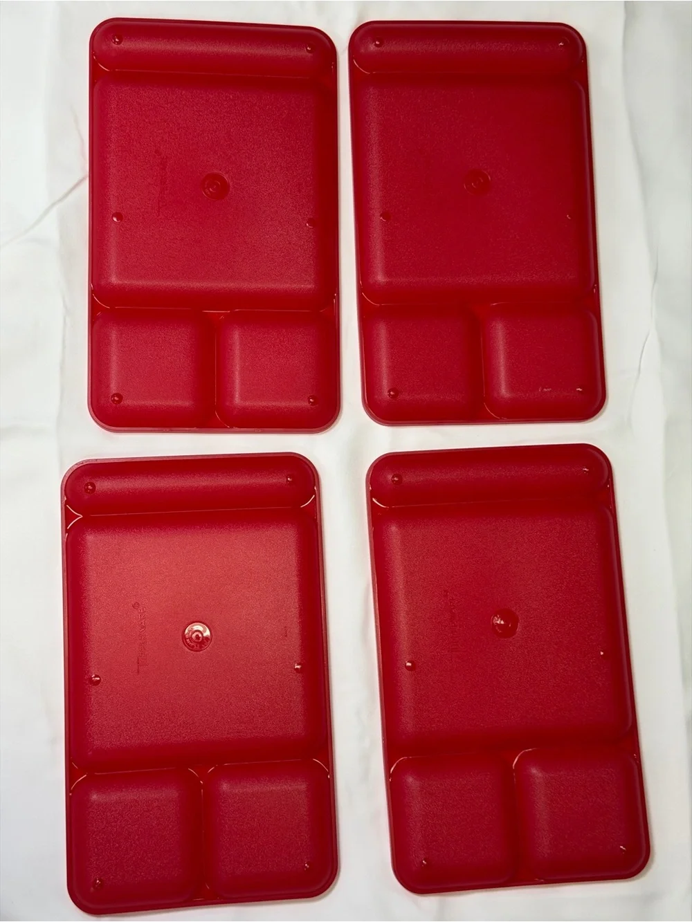 Tupperware red textured
